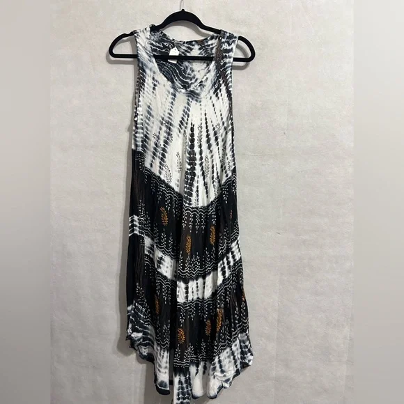 tie-dye umbrella dress casual summer resort wear one size NWT hilow beach dress - Picture 2 of 6
